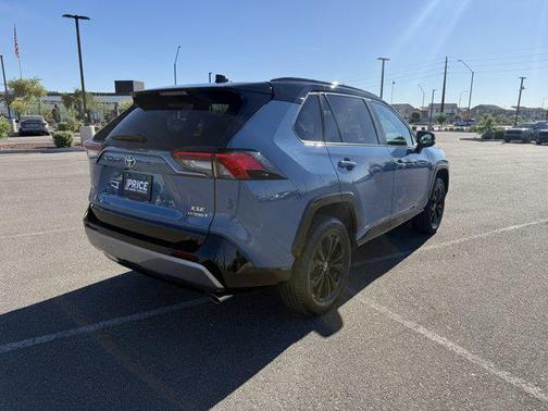Cavalry Blue/Midnight Black Metallic 2023 Toyota RAV4 Hybrid SE