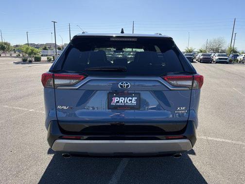 Cavalry Blue/Midnight Black Metallic 2023 Toyota RAV4 Hybrid SE