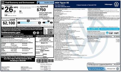 2024 Volkswagen Tiguan 2.0T SE