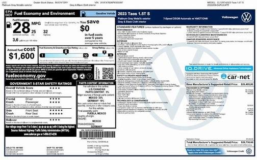 2023 Volkswagen Taos 1.5T S
