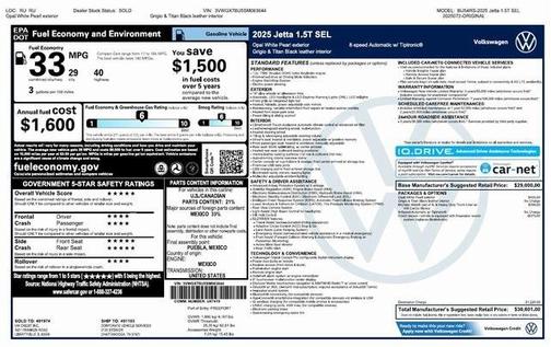 2025 Volkswagen Jetta 1.5T SEL