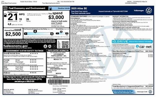 2025 Volkswagen Atlas 2.0T SE