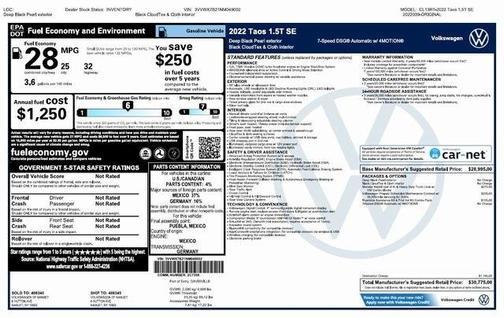 2022 Volkswagen Taos 1.5T SE