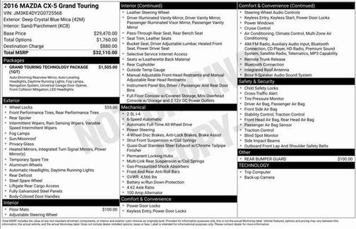 2016 Mazda CX-5 Grand Touring