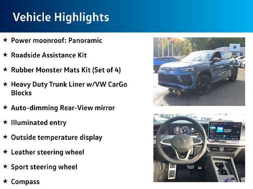 Monterey Blue Pearl 2026 Volkswagen Tiguan 2.0T SE R-Line Black
