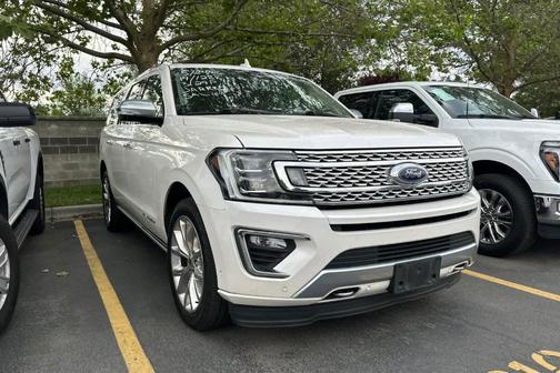 White Platinum Tri-Coat Metallic 2019 Ford Expedition Max Platinum