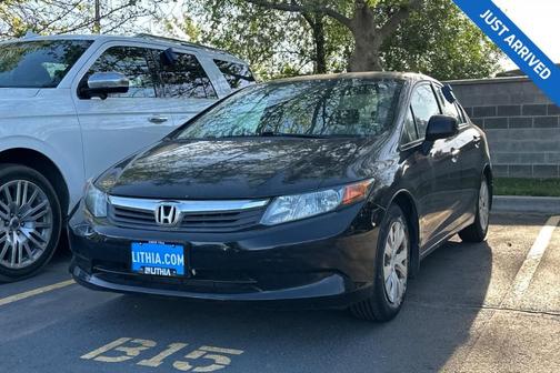 Black 2012 Honda Civic LX