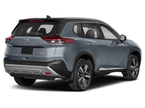 Boulder Gray Pearl/Super Black 2023 Nissan Rogue Platinum