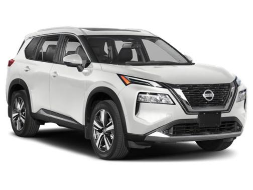 Boulder Gray Pearl/Super Black 2023 Nissan Rogue Platinum