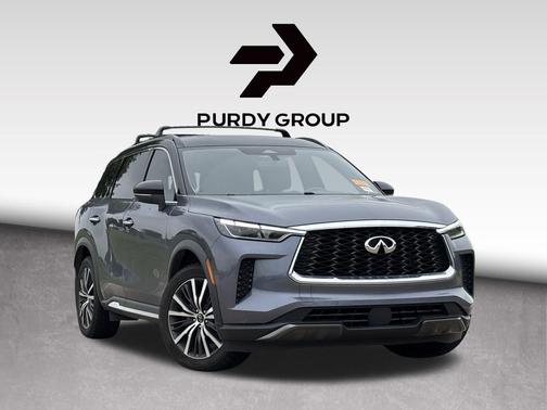 Moonbow Blue/Black Obsidian 2023 INFINITI QX60 AUTOGRAPH