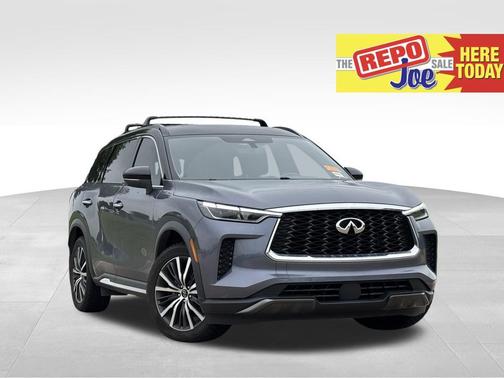 Moonbow Blue/Black Obsidian 2023 INFINITI QX60 AUTOGRAPH