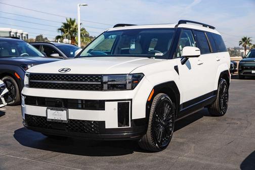 Serenity White 2026 Hyundai SANTA FE HEV Calligraphy