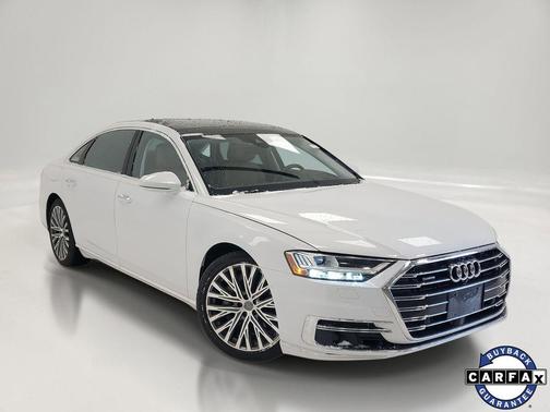 Glacier White Metallic 2019 Audi A8 55