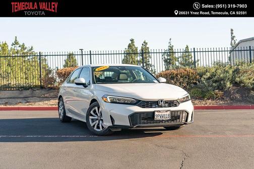 Platinum White Pearl 2025 Honda Civic LX