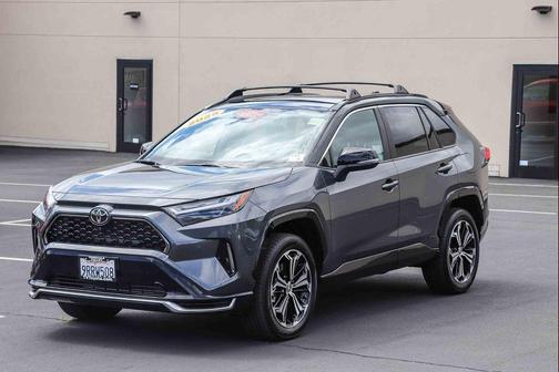 Magnetic Gray Metallic/Midnight Black Metallic 2025 Toyota RAV4 Hybrid SE