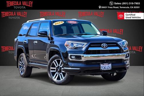 Midnight Black Metallic 2022 Toyota 4Runner Limited
