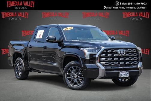 Midnight Black Metallic 2024 Toyota Tundra Hybrid Platinum