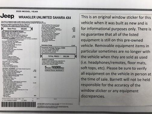 2020 Jeep Wrangler Unlimited Sahara
