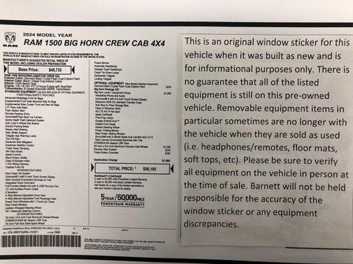 2024 RAM 1500 Big Horn/Lone Star