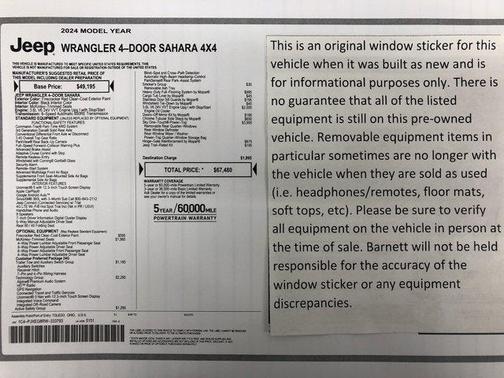 Firecracker Red Clearcoat 2024 Jeep Wrangler 4-Door Sahara 4x4