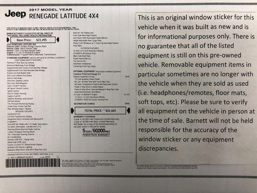 2017 Jeep Renegade Latitude
