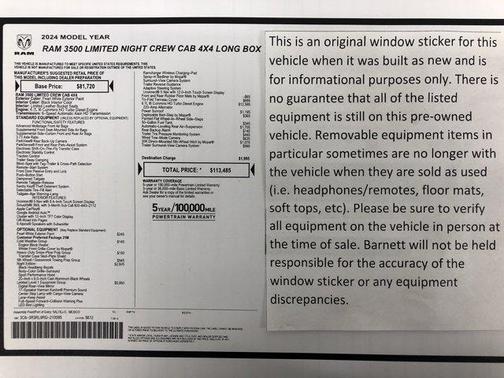 2024 RAM 3500 Limited Crew Cab 4x4 8' Box