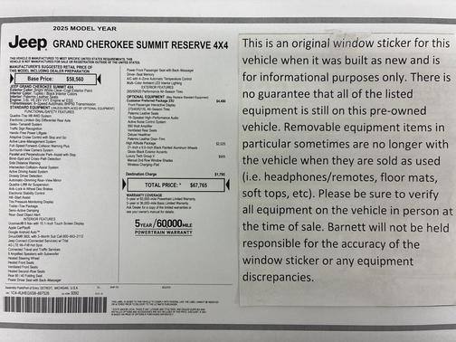 Bright White Clearcoat 2025 Jeep Grand Cherokee Summit