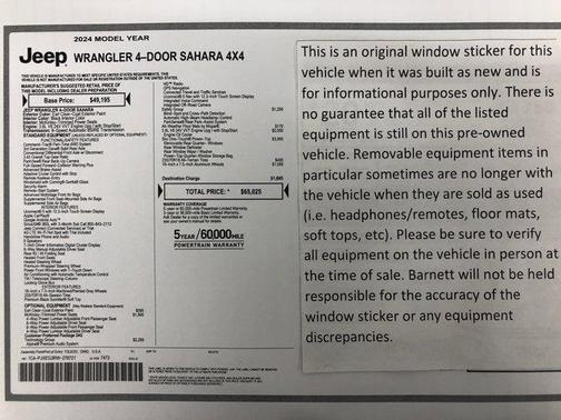 2024 Jeep Wrangler 4-Door Sahara 4x4