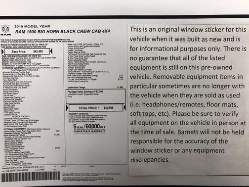 2019 RAM 1500 Big Horn