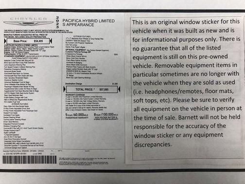 2023 Chrysler Pacifica Hybrid Limited