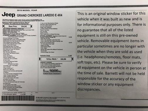 2019 Jeep Grand Cherokee Laredo