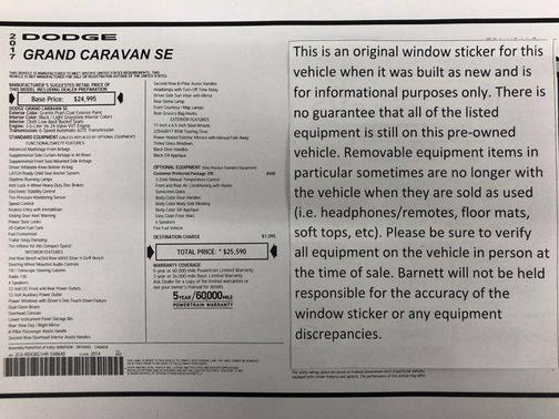 2017 Dodge Grand Caravan SE
