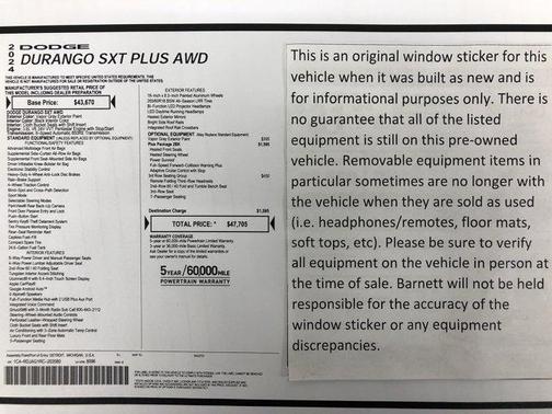 2024 Dodge Durango SXT Plus