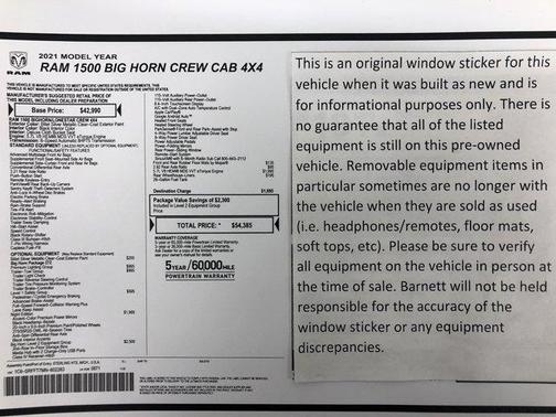 2021 RAM 1500 Big Horn/Lone Star