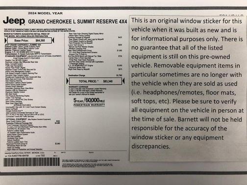 2024 Jeep Grand Cherokee L Summit Reserve