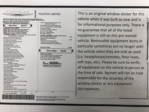 2025 Chrysler Pacifica Limited