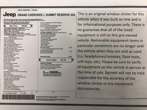 2024 Jeep Grand Cherokee L Summit Reserve