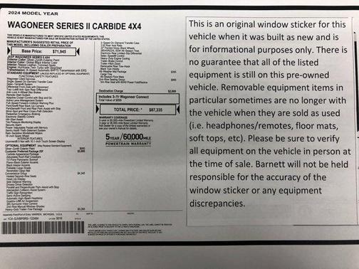 2024 Jeep Wagoneer Series II Carbide 4x4