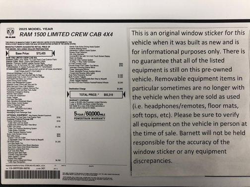 2025 RAM 1500 Limited