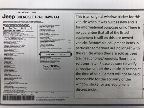 2023 Jeep Cherokee Trailhawk