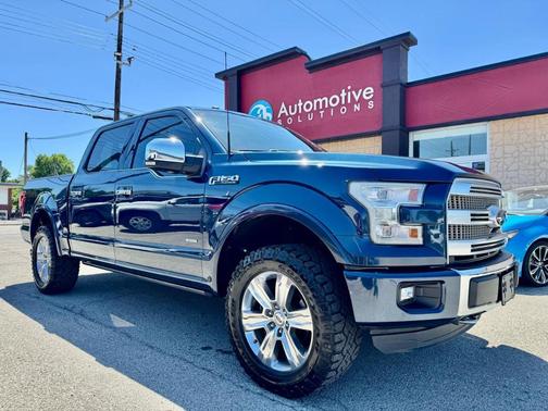 Blue 2016 Ford F-150 Platinum