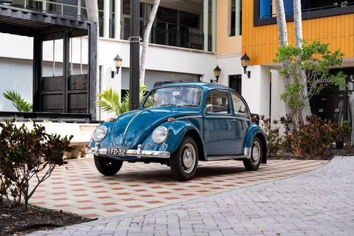 Blue 1966 Volkswagen Beetle (Pre-1980)