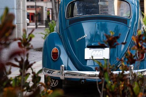 Blue 1966 Volkswagen Beetle (Pre-1980)