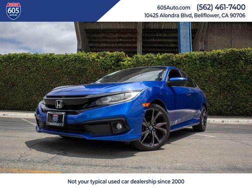 Aegean Blue Metallic 2019 Honda Civic Sport