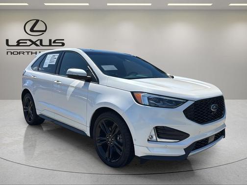 White Platinum Clearcoat Metallic 2019 Ford Edge ST