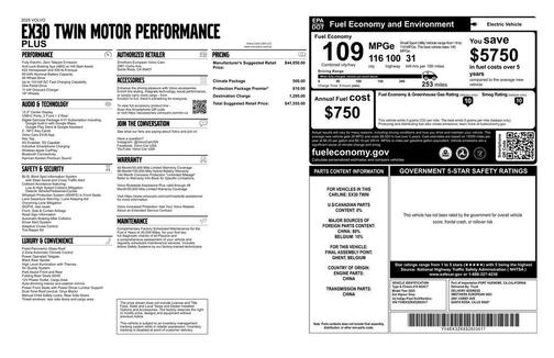 2025 Volvo EX30 Plus Twin Motor Performance, Fully electric