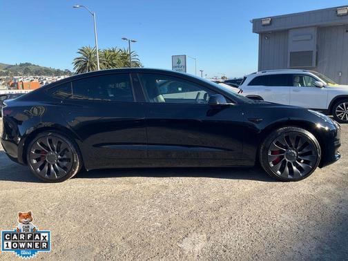 Solid Black 2023 Tesla Model 3 Performance