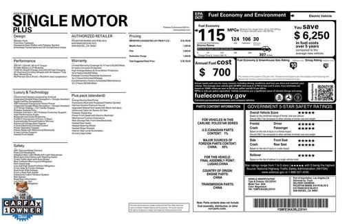 2024 Polestar 2 Long Range Single Motor