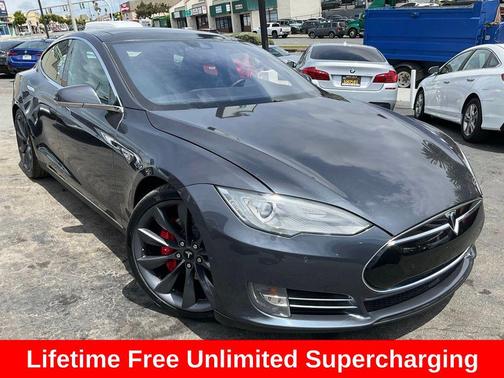 Gray Metallic 2015 Tesla Model S P90D