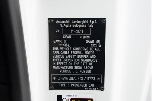 2012 Lamborghini Gallardo LP570-4 Performante